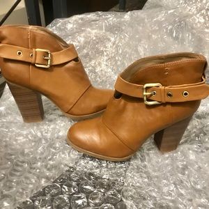 JustFab Faux Leather Booties